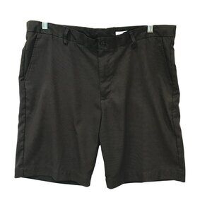 Greg Norman Men's Flat Front Bermuda Golf Shorts Size 38 in Black Activewear